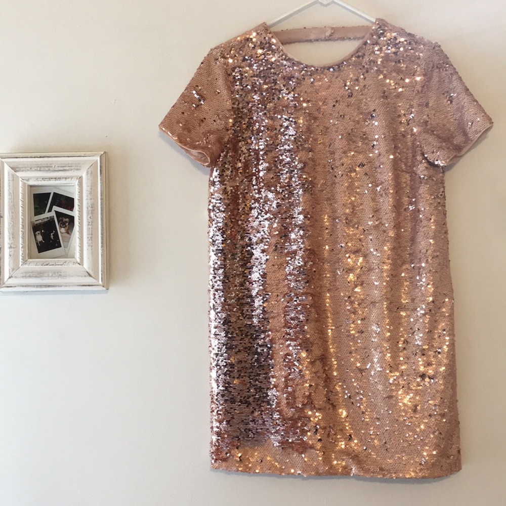 FOREVER 21 PINK SEQUENCED DRESS